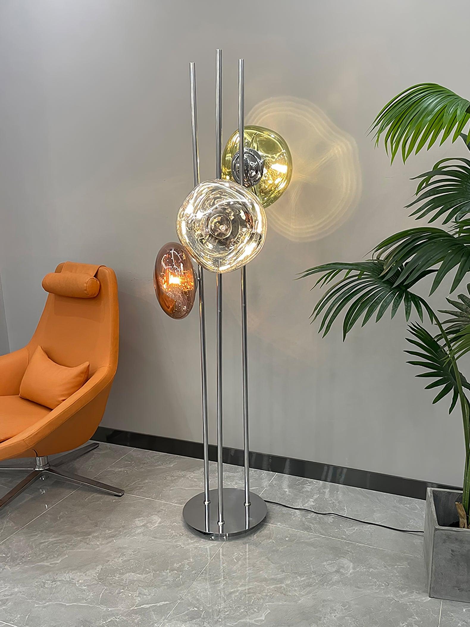 Three Lava Glass Floor Lamp - Blowlighting