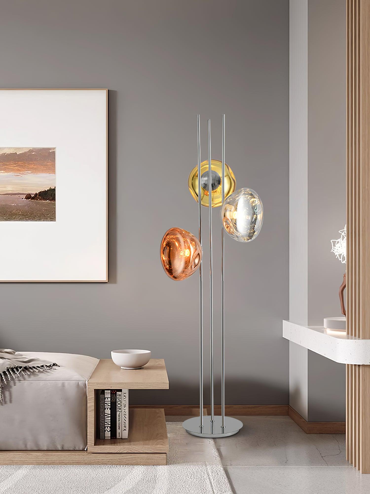 Three Lava Glass Floor Lamp - Blowlighting