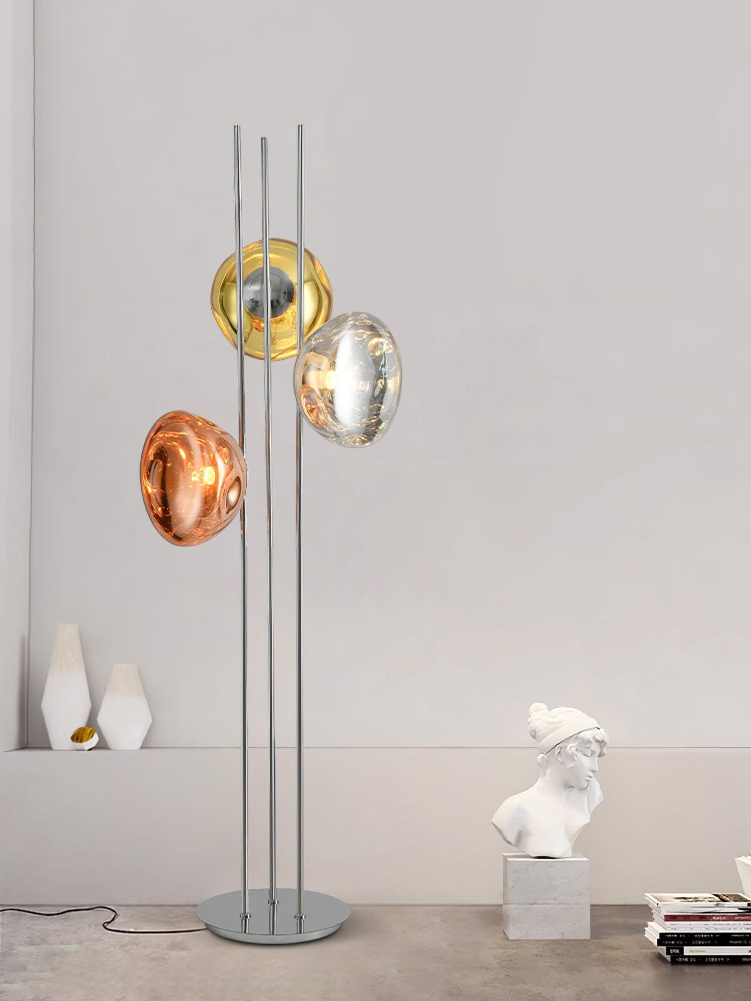 Three Lava Glass Floor Lamp - Blowlighting