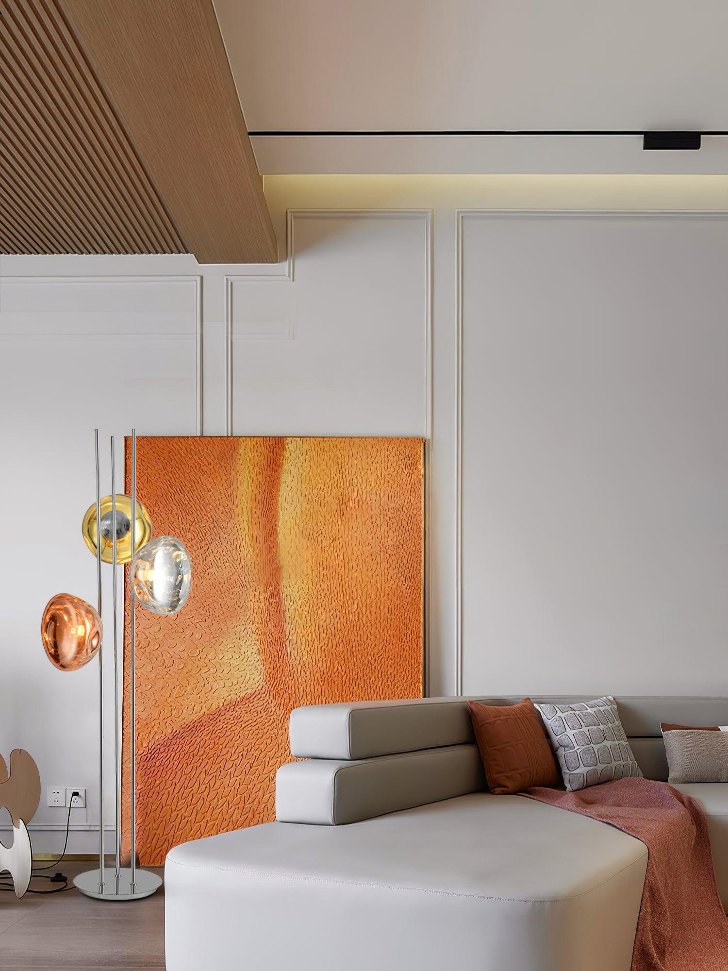 Three Lava Glass Floor Lamp - Blowlighting