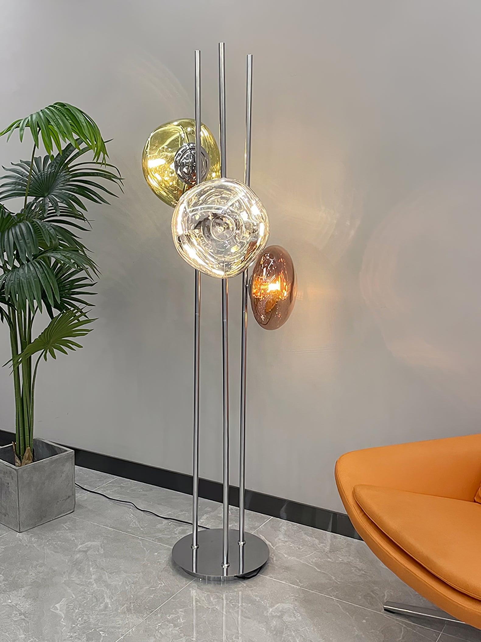 Three Lava Glass Floor Lamp - Blowlighting