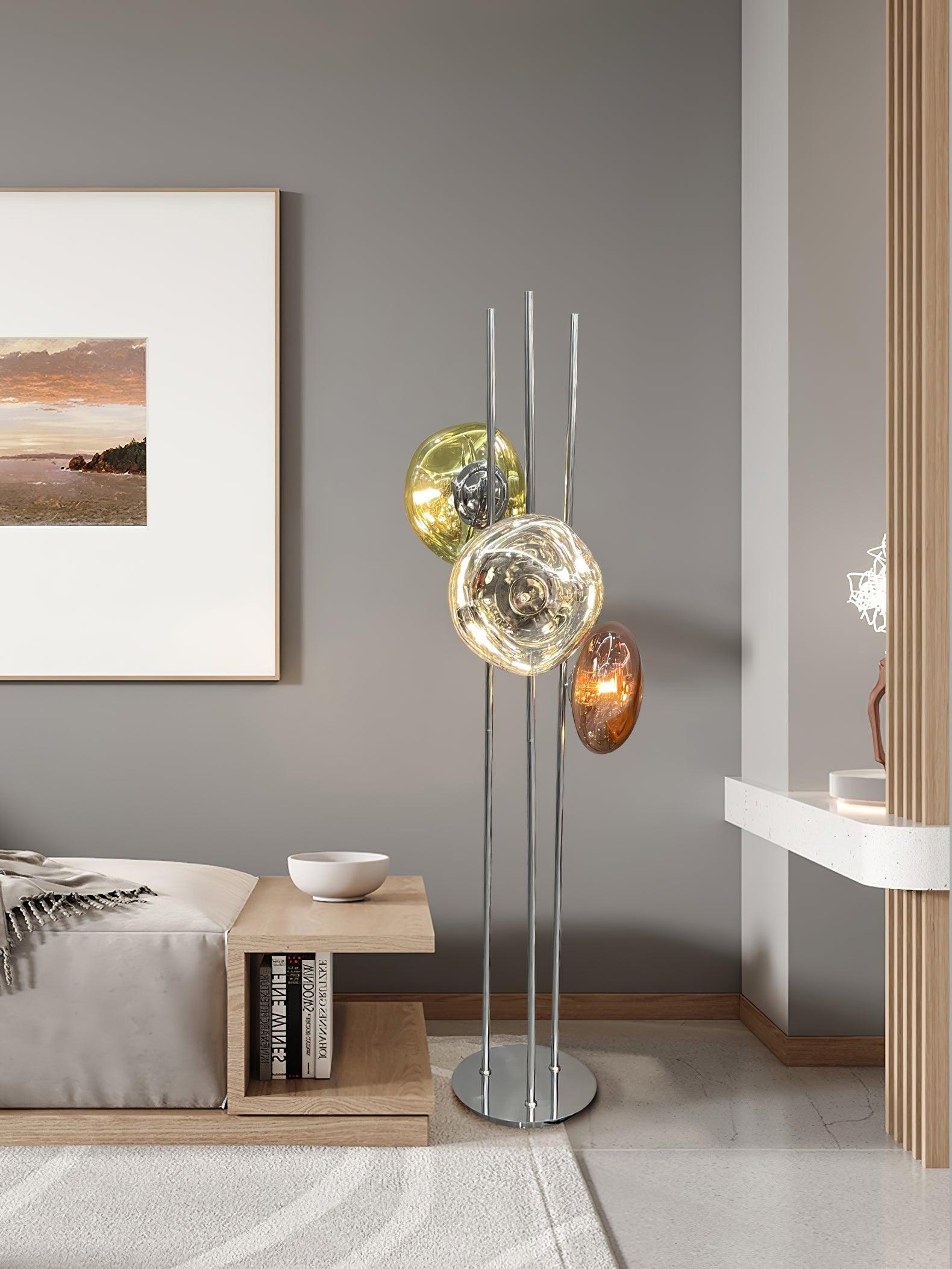 Three Lava Glass Floor Lamp - Blowlighting