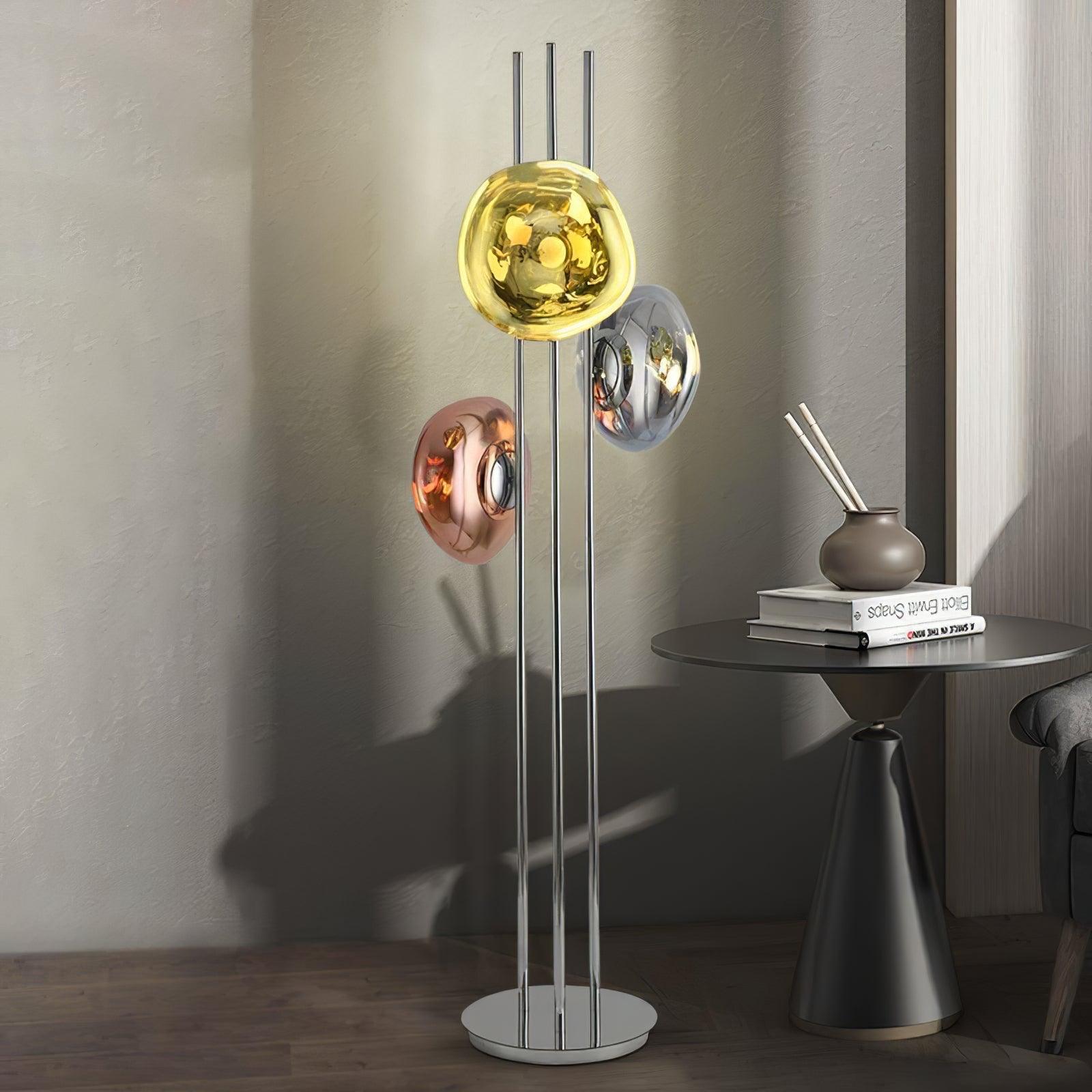 Three Lava Glass Floor Lamp - Blowlighting
