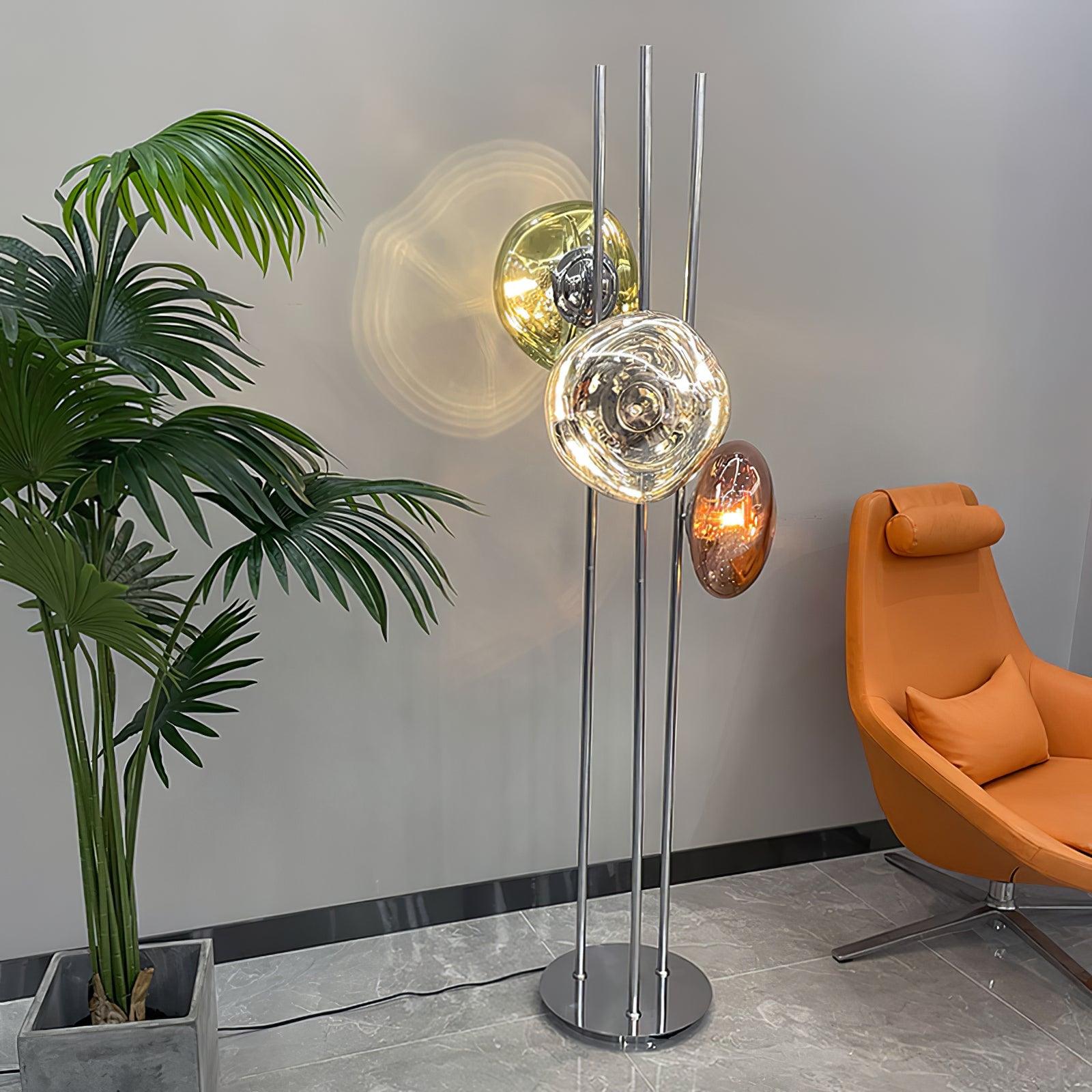Three Lava Glass Floor Lamp - Blowlighting