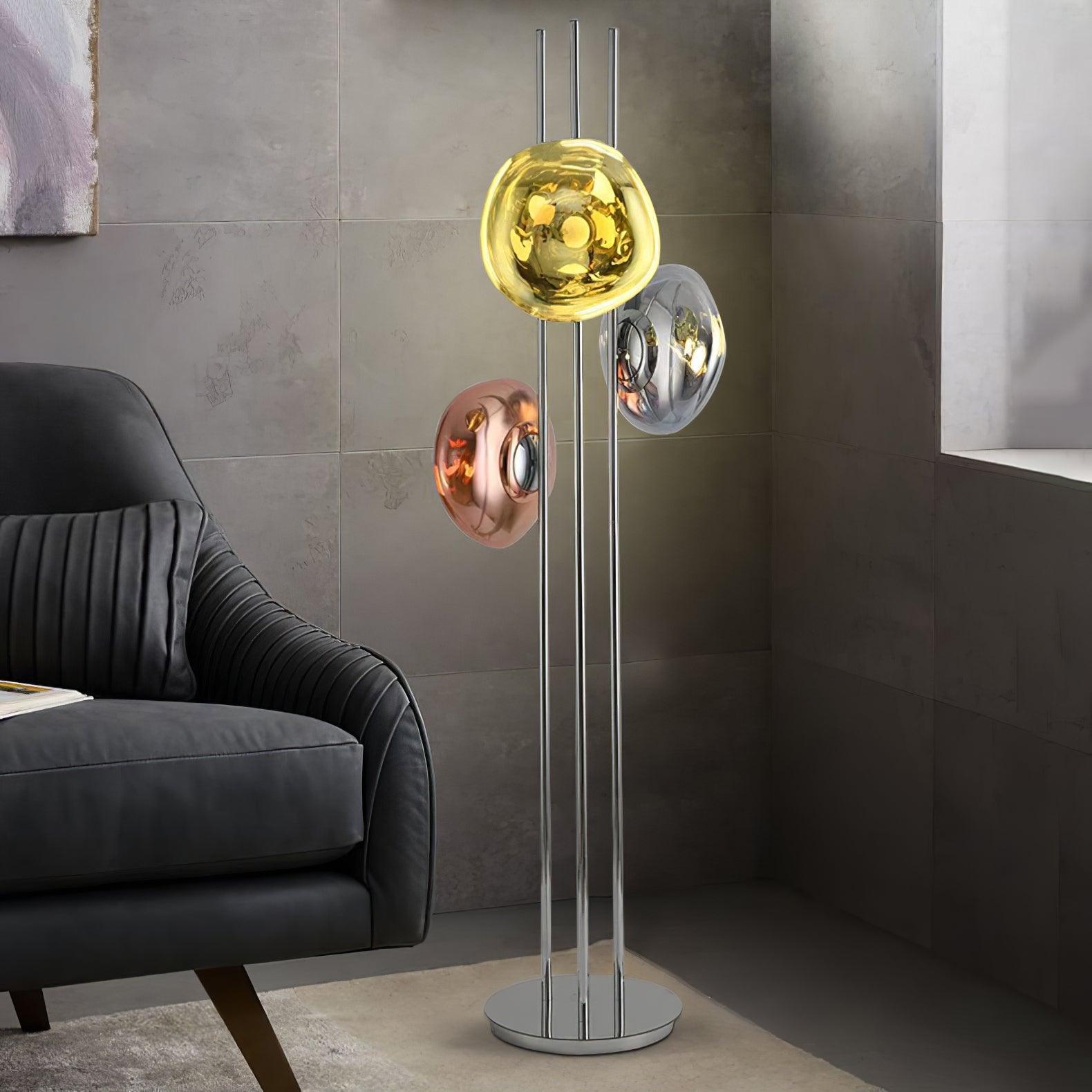 Three Lava Glass Floor Lamp - Blowlighting