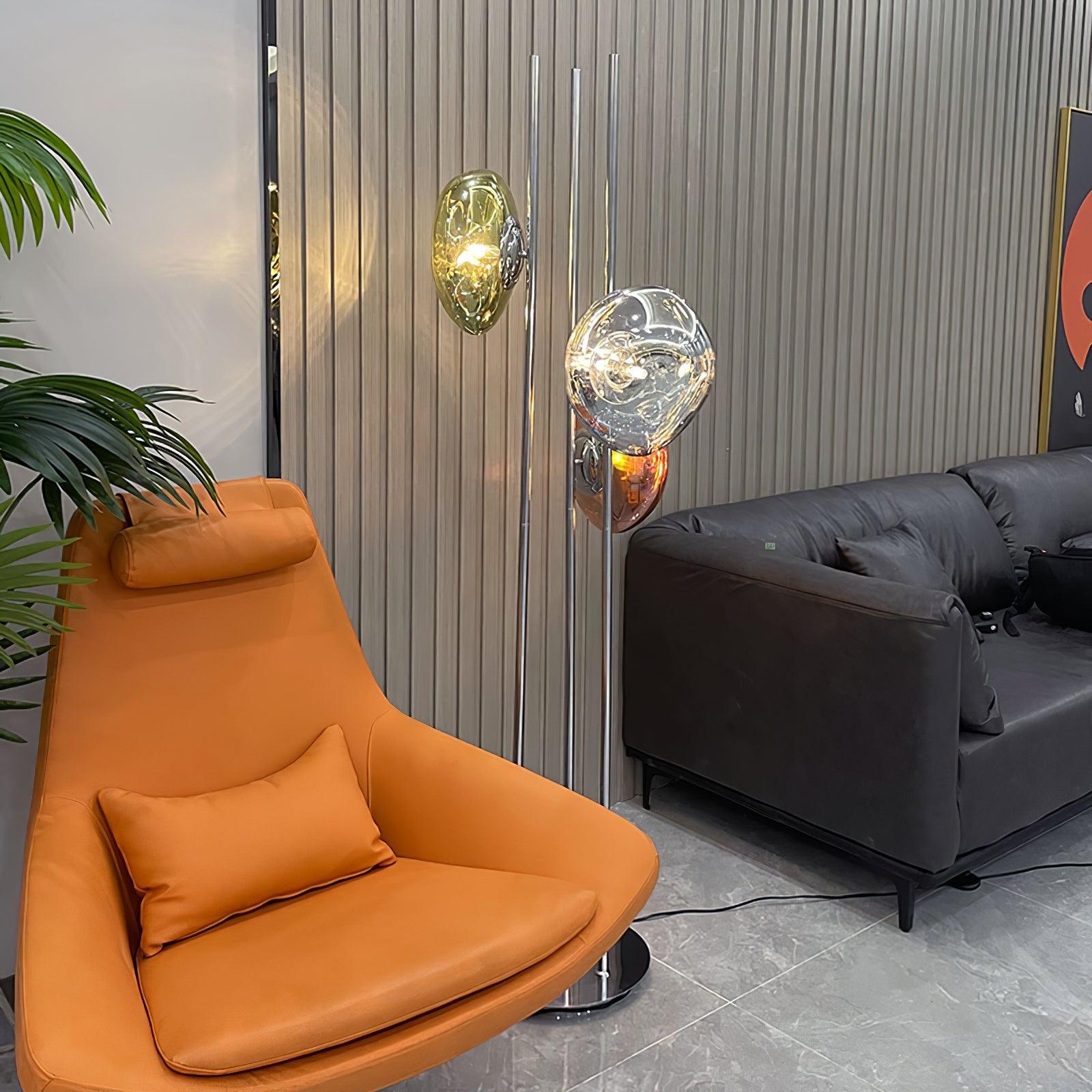 Three Lava Glass Floor Lamp - Blowlighting