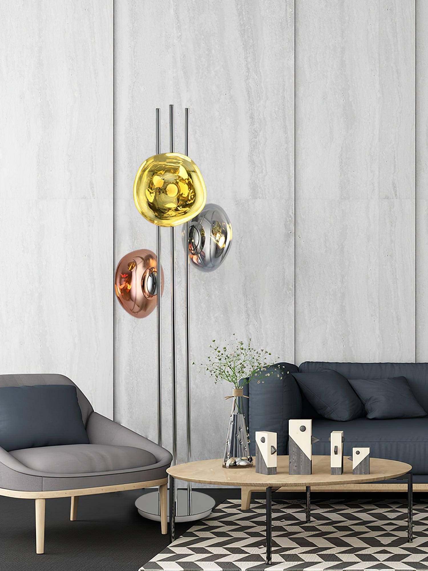 Three Lava Glass Floor Lamp - Blowlighting