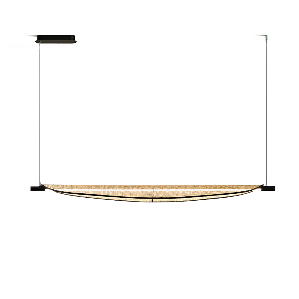 Thula Linear Minimalist Rattan Chandelier