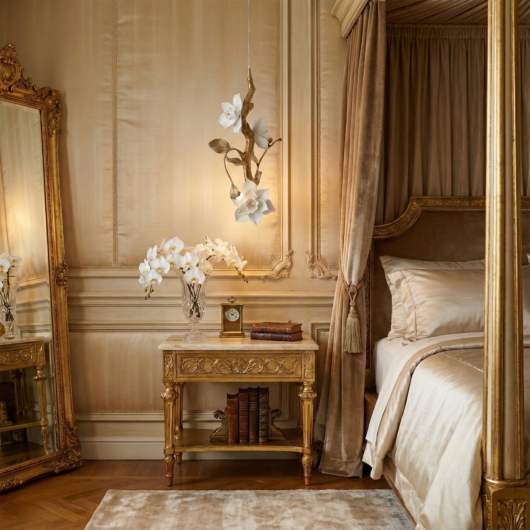 Thylane Floral Ceramics Flower Pendant Light