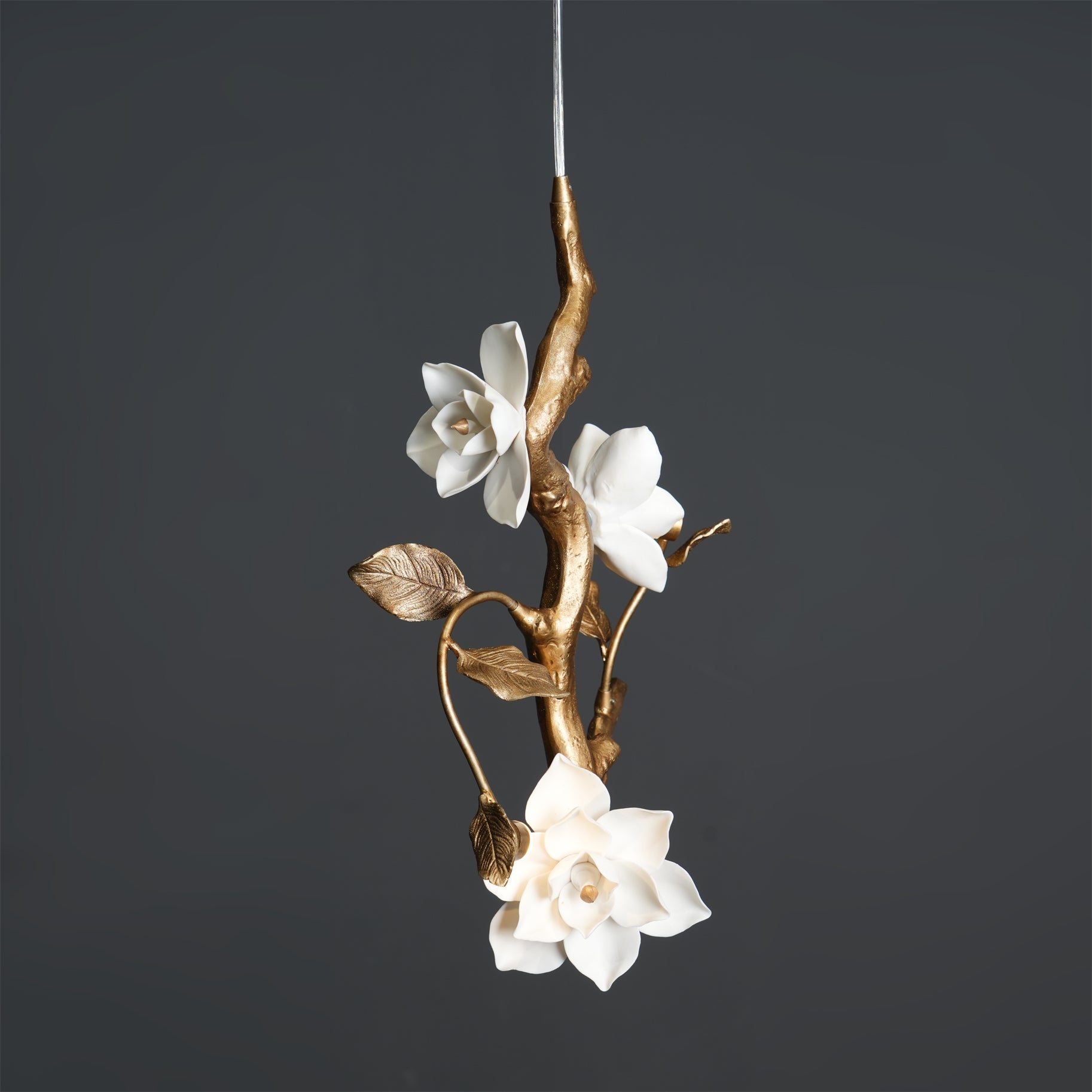 Thylane Floral Ceramics Flower Pendant Light