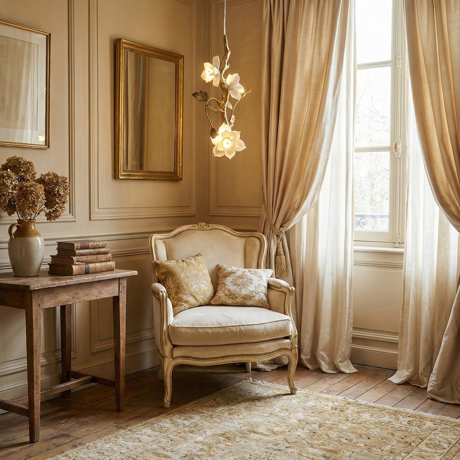 Thylane Floral Ceramics Flower Pendant Light