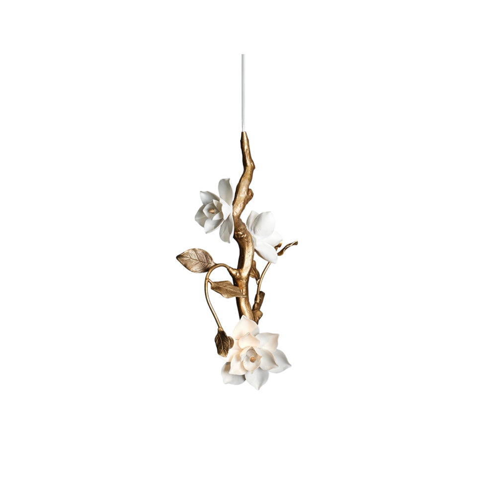 Thylane Floral Ceramics Flower Pendant Light