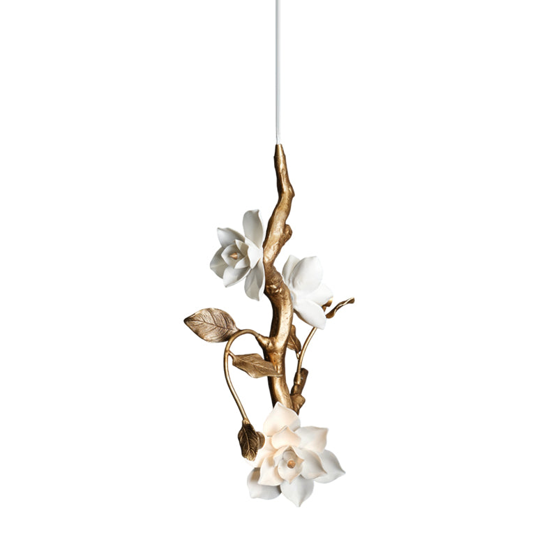 Thylane Floral Ceramics Flower Pendant Light