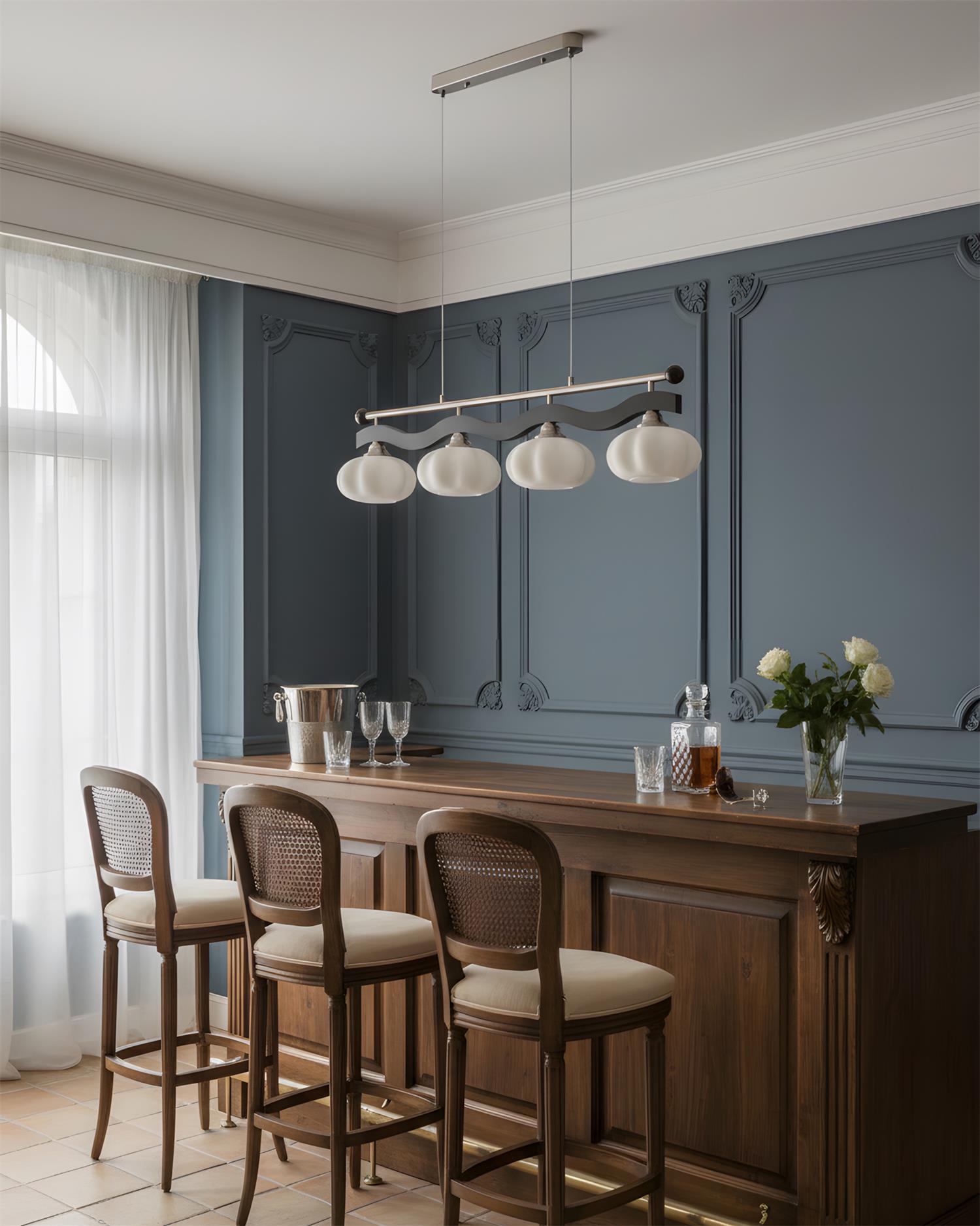 Tideon Scandinavian Glass Chandelier