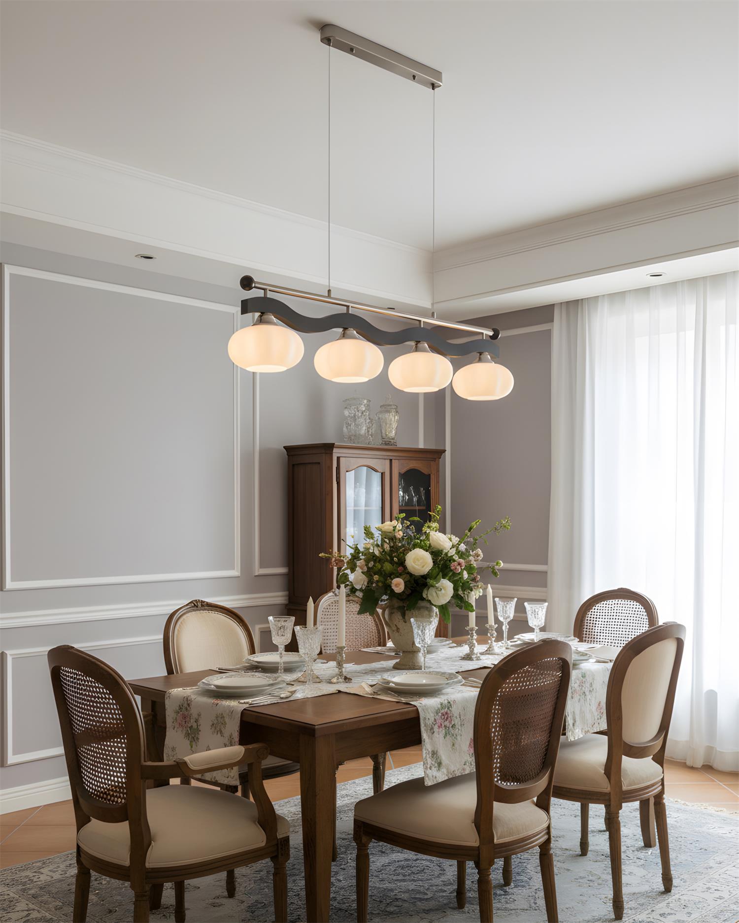 Tideon Scandinavian Glass Chandelier