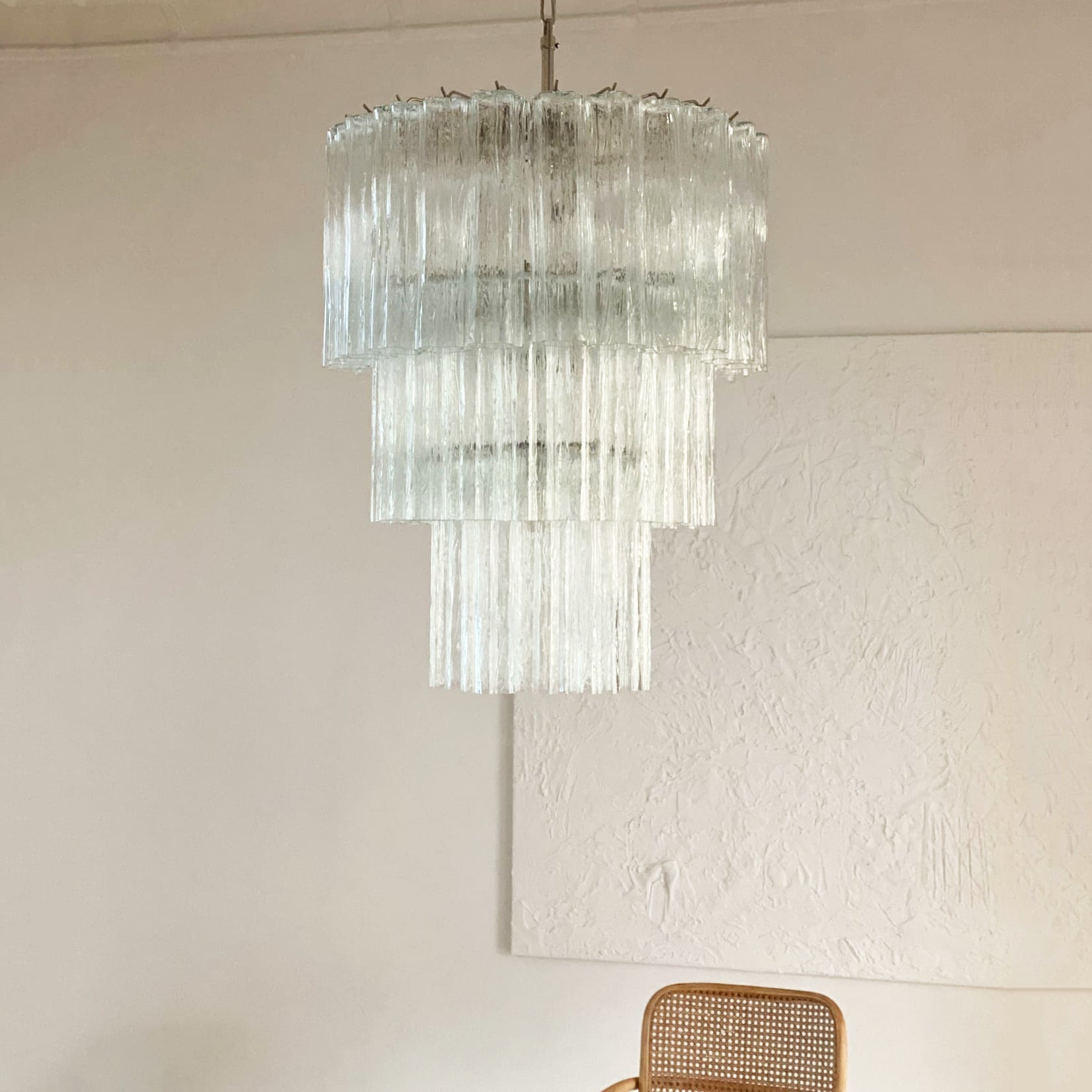 Aurora Chandelier Tiered Murano Glass Tube Waterfall Luxury - Blowlighting