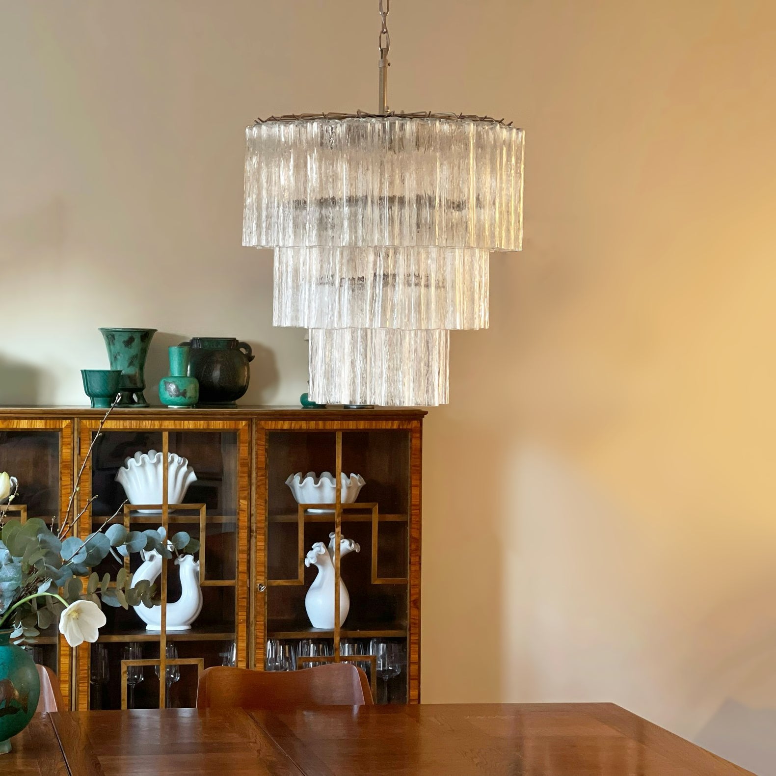 Aurora Chandelier Tiered Murano Glass Tube Waterfall Luxury - Blowlighting