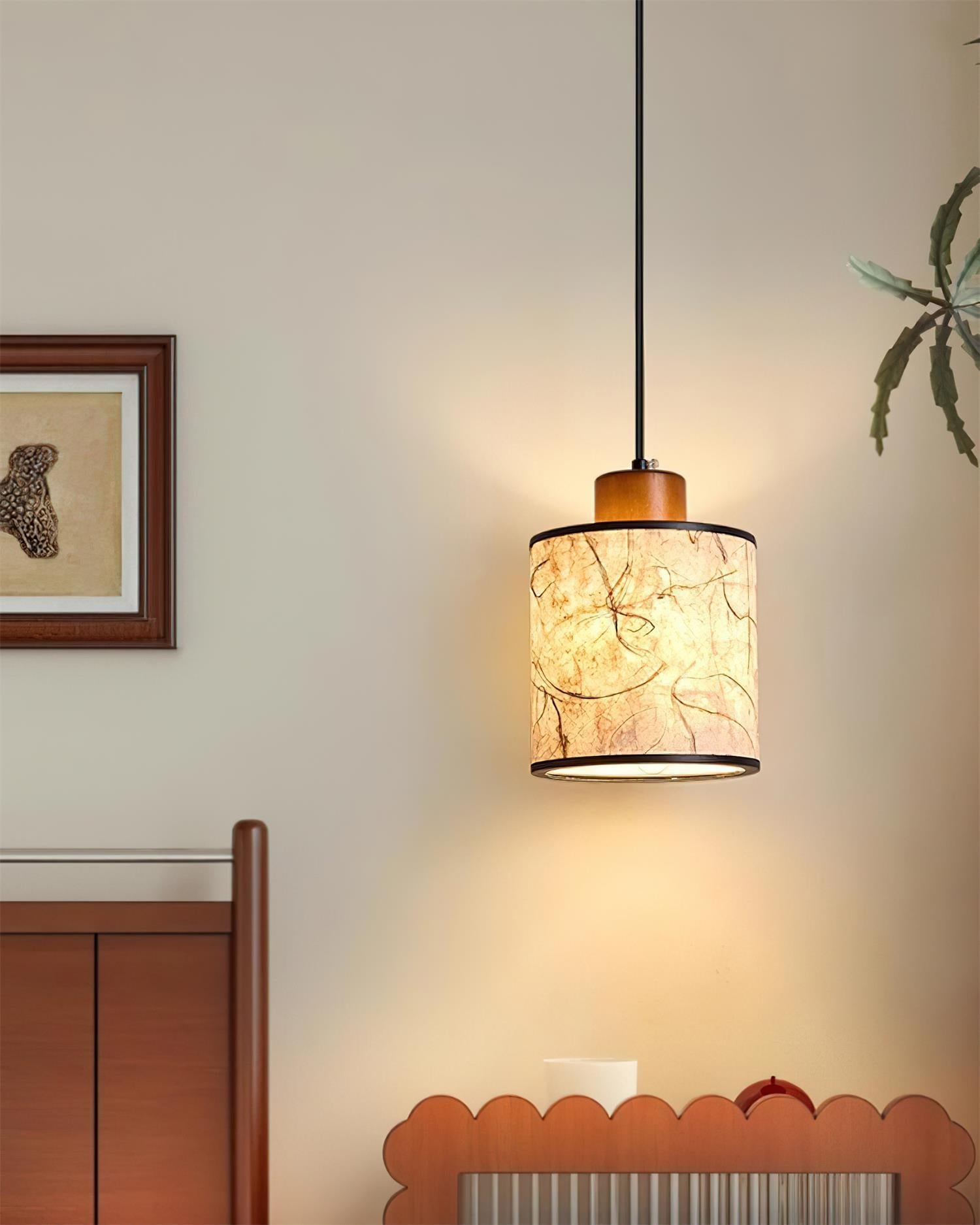 Tierra Natural Rice Paper Pendant Light