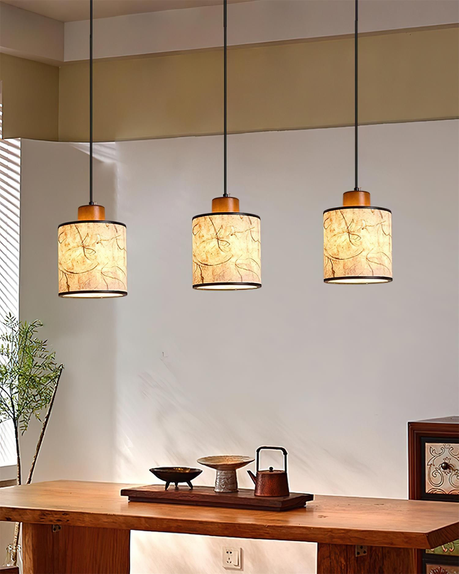 Tierra Natural Rice Paper Pendant Light