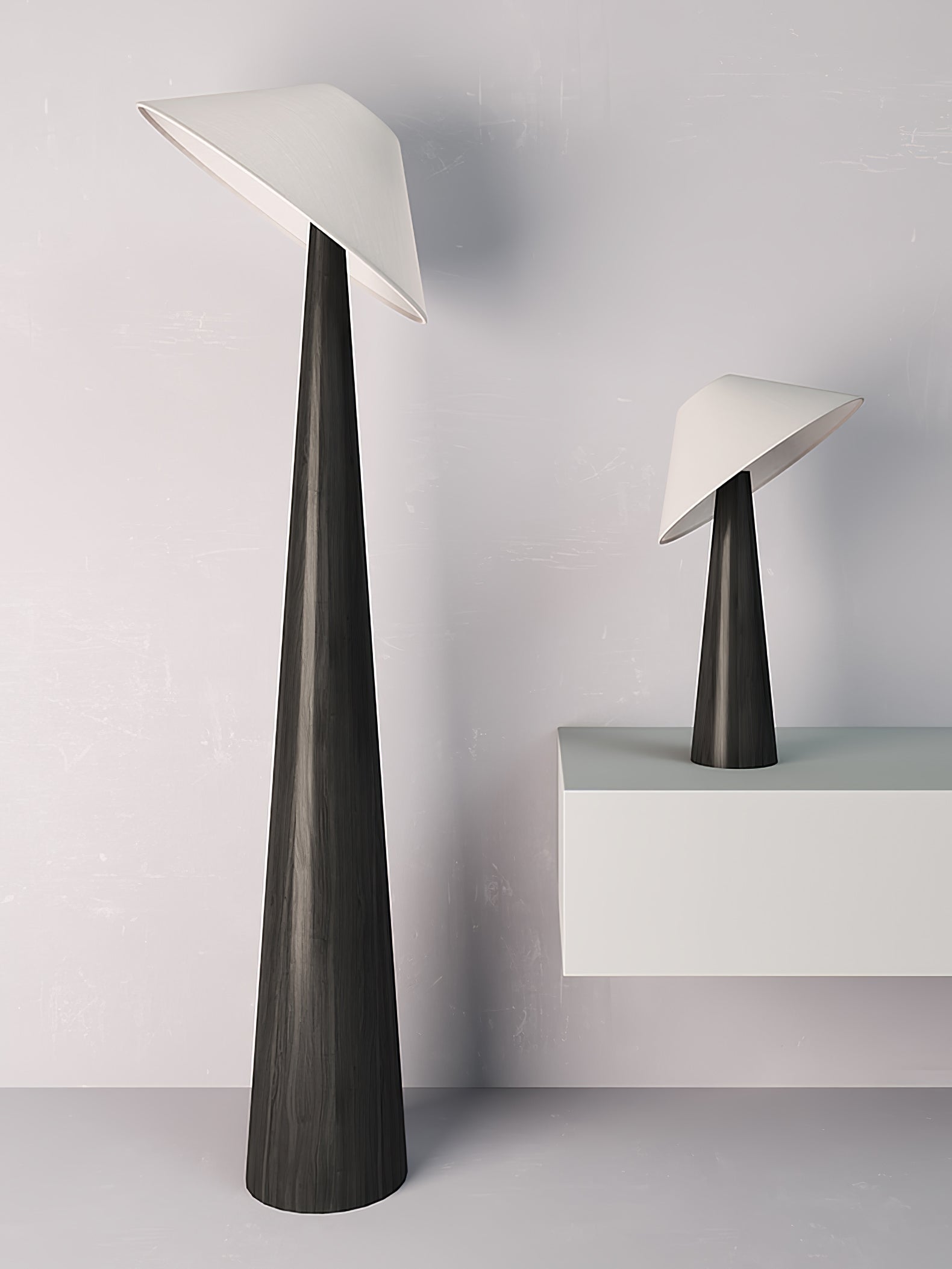 Apex Wooden Tapered Floor Lamp - Blowlighting