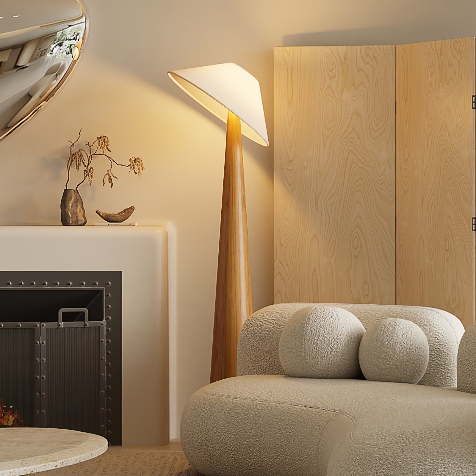 Apex Wooden Tapered Floor Lamp - Blowlighting