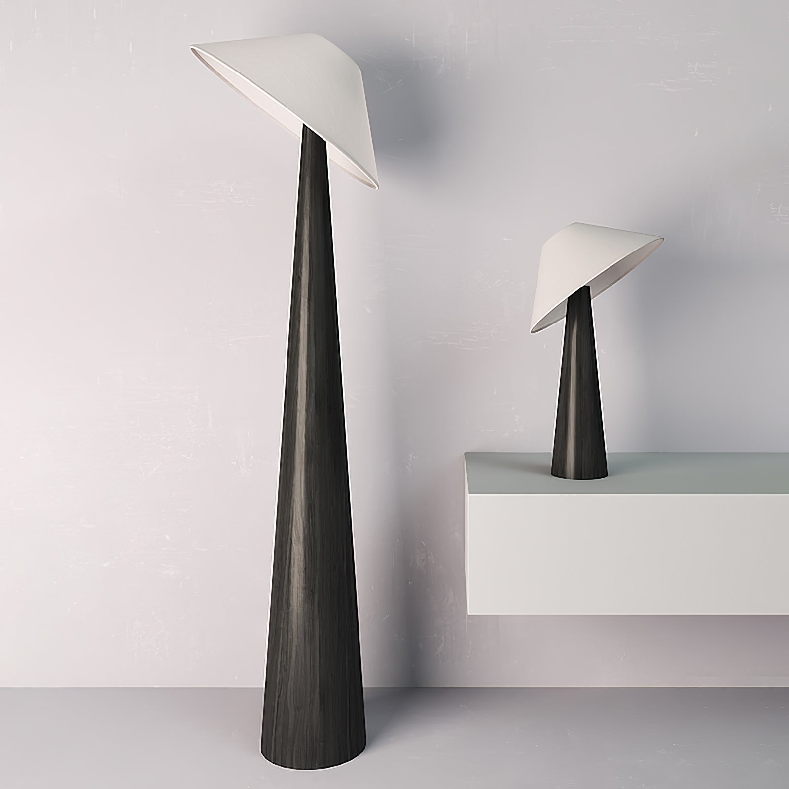 Apex Wooden Tapered Floor Lamp - Blowlighting