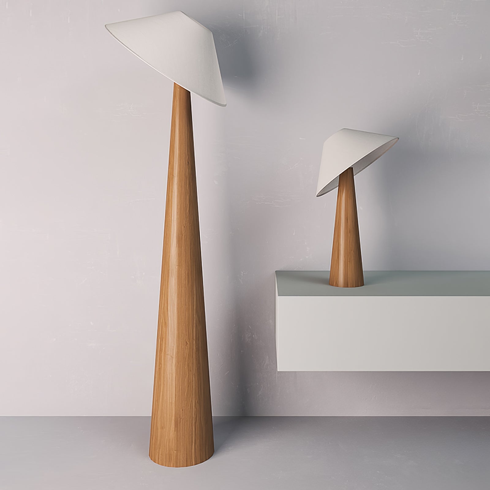 Vosile Sculptural Wood Table Lamp - Blowlighting