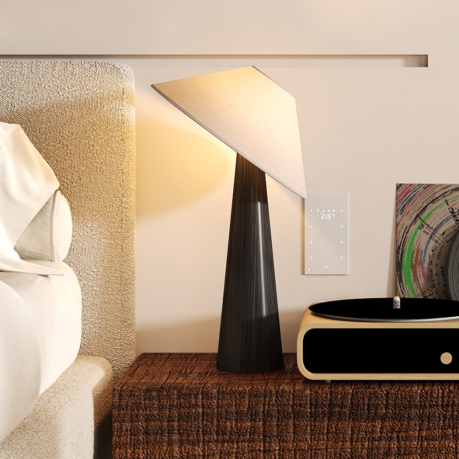 Vosile Sculptural Wood Table Lamp - Blowlighting