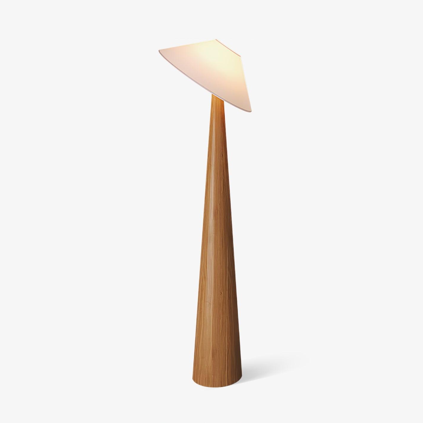 Apex Wooden Tapered Floor Lamp - Blowlighting