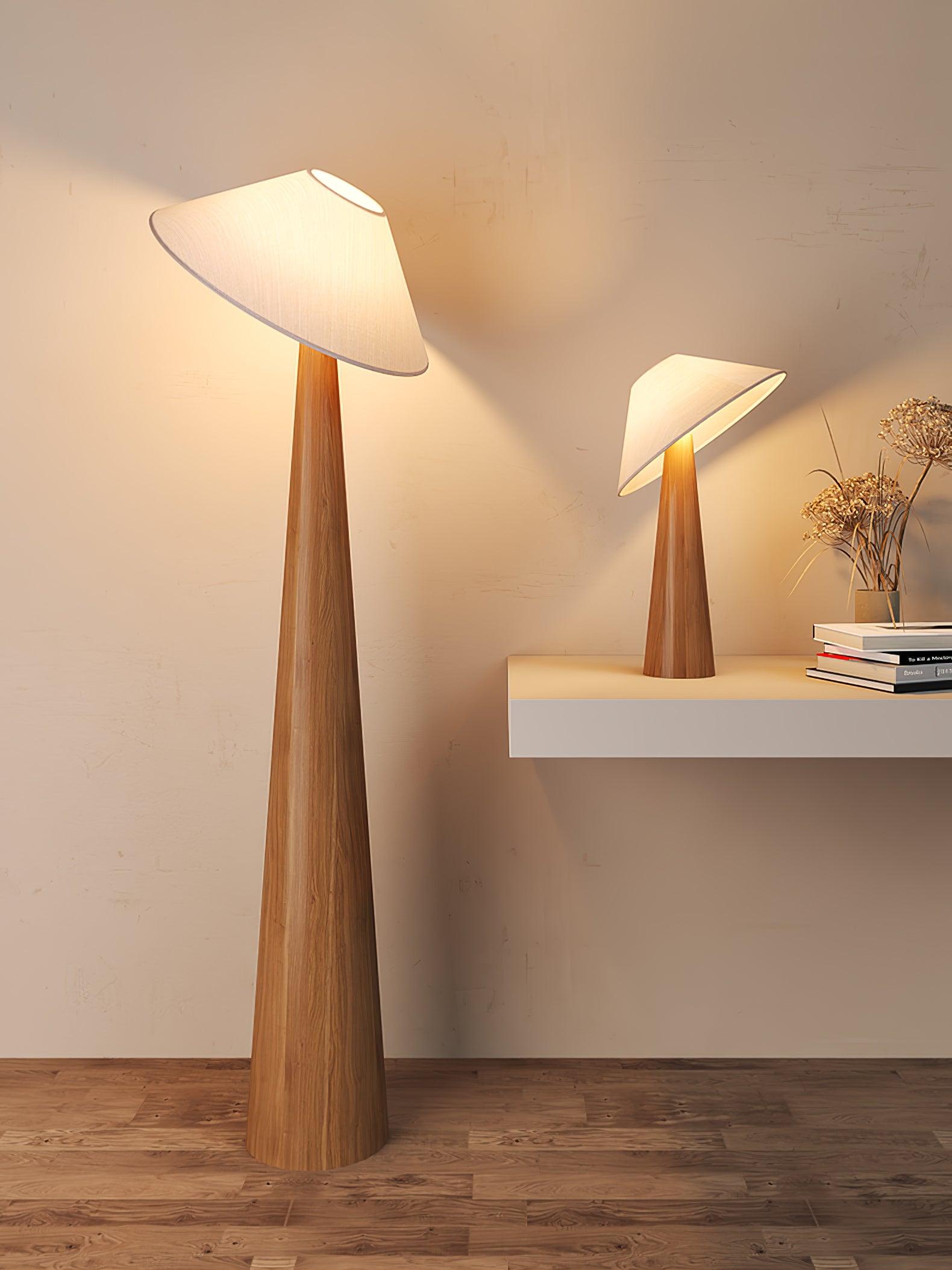 Vosile Sculptural Wood Table Lamp - Blowlighting