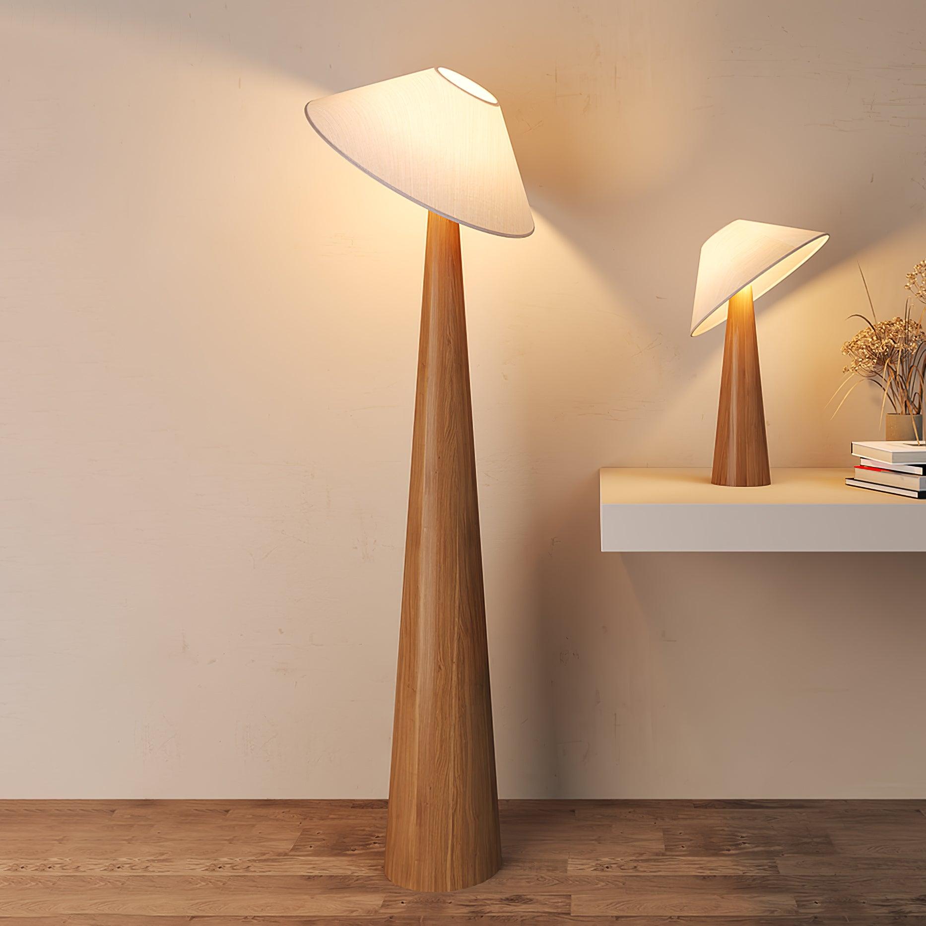 Vosile Sculptural Wood Table Lamp - Blowlighting