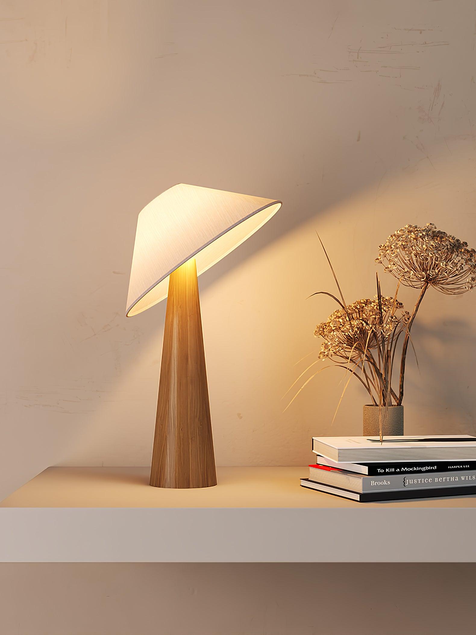Vosile Sculptural Wood Table Lamp - Blowlighting