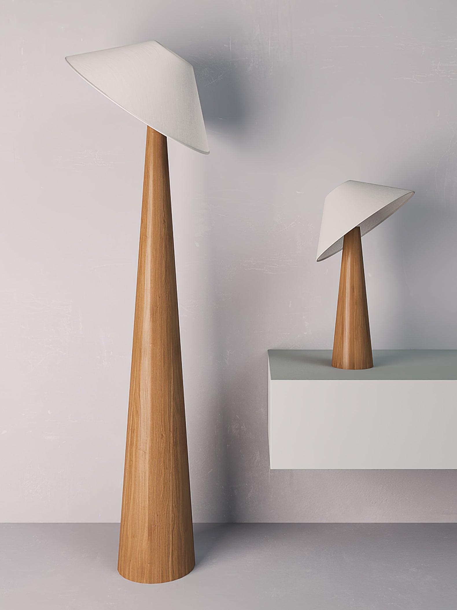 Vosile Sculptural Wood Table Lamp - Blowlighting
