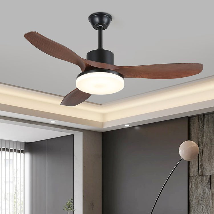 Darian Minimalist Wood Ceiling Fan Light - Blowlighting