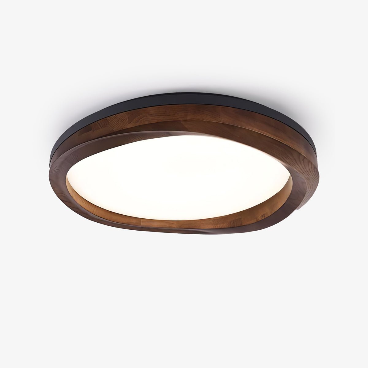 Artalis Walnut Wood Flush Mount - Blowlighting