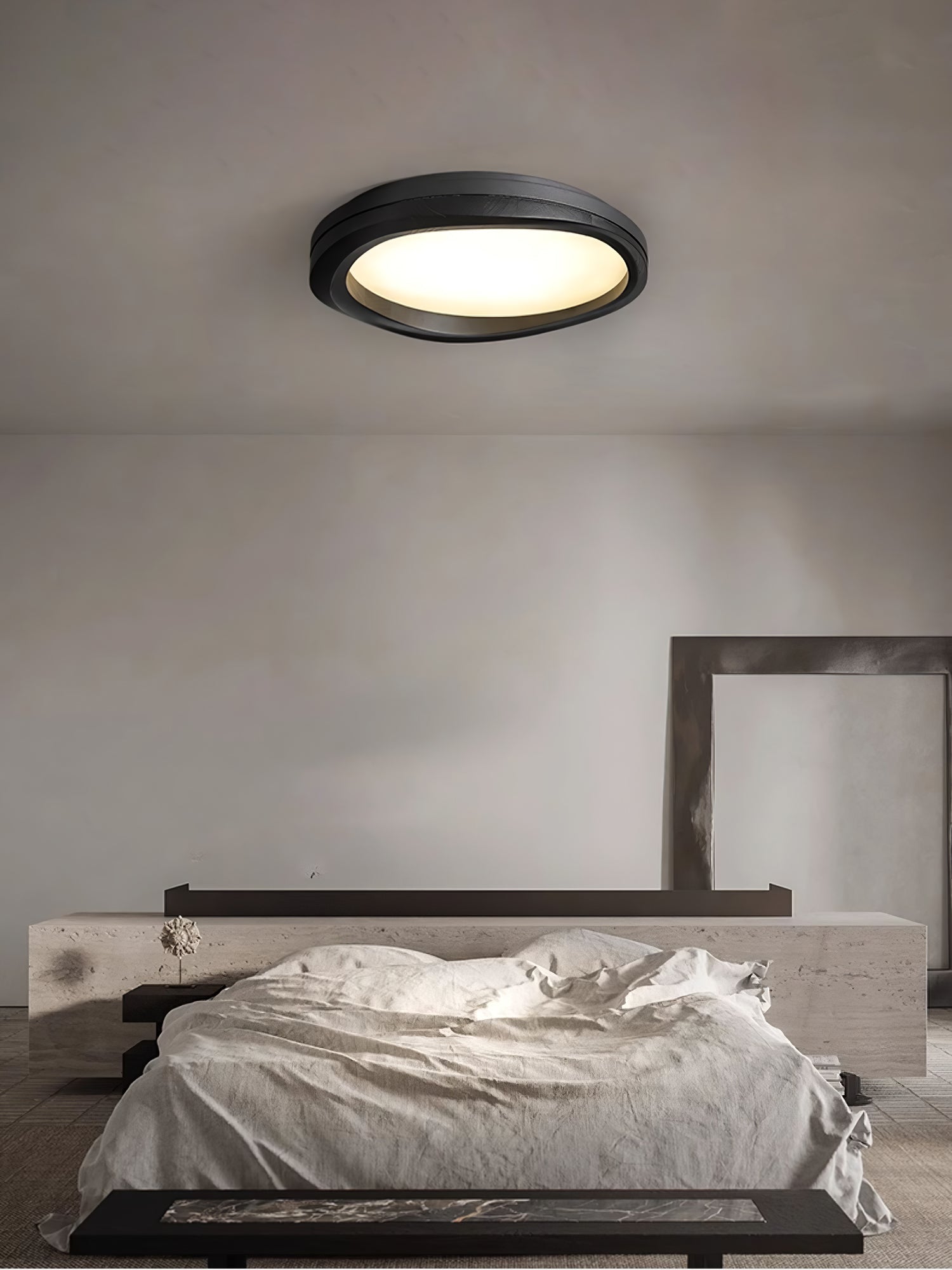 Artalis Walnut Wood Flush Mount - Blowlighting