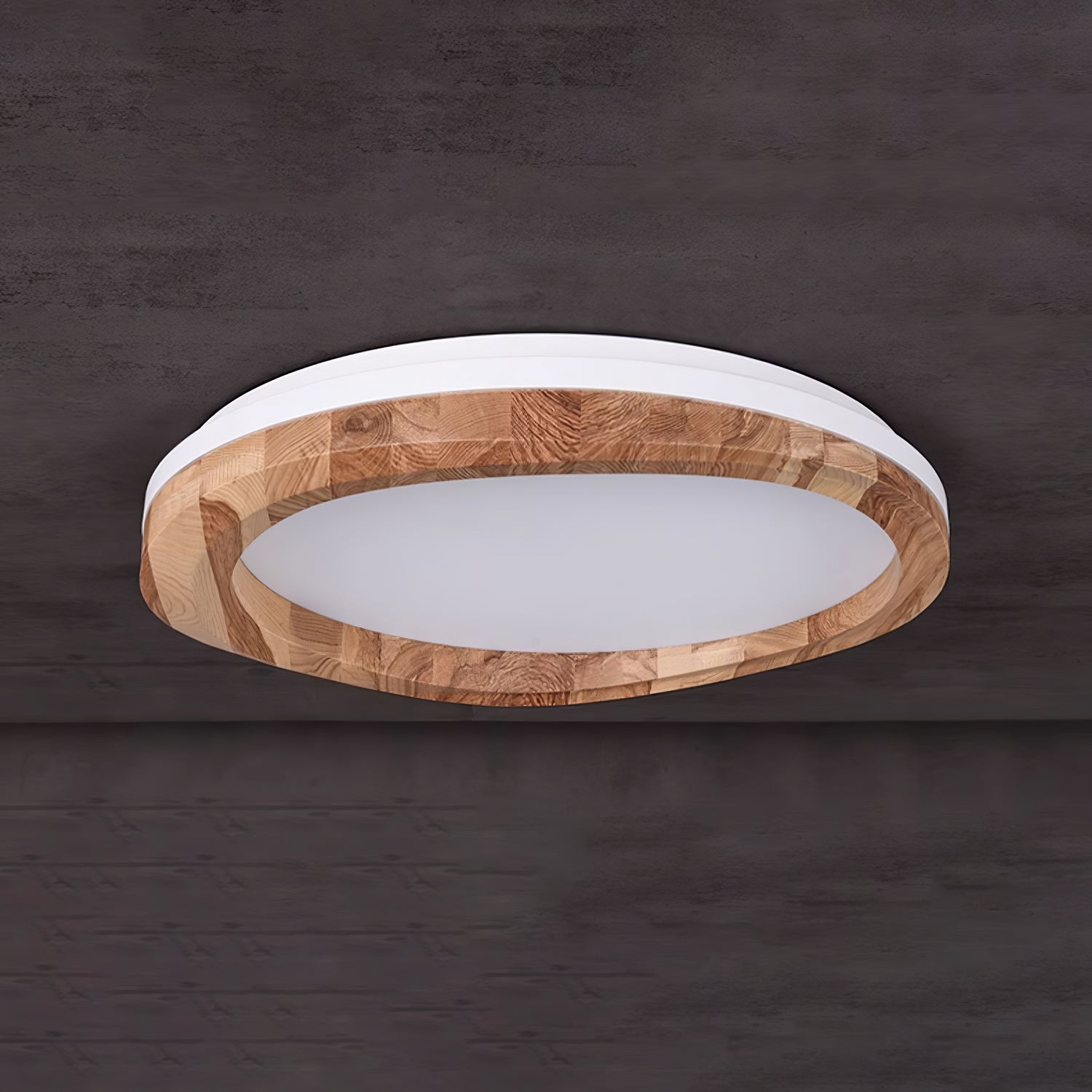 Artalis Walnut Wood Flush Mount - Blowlighting