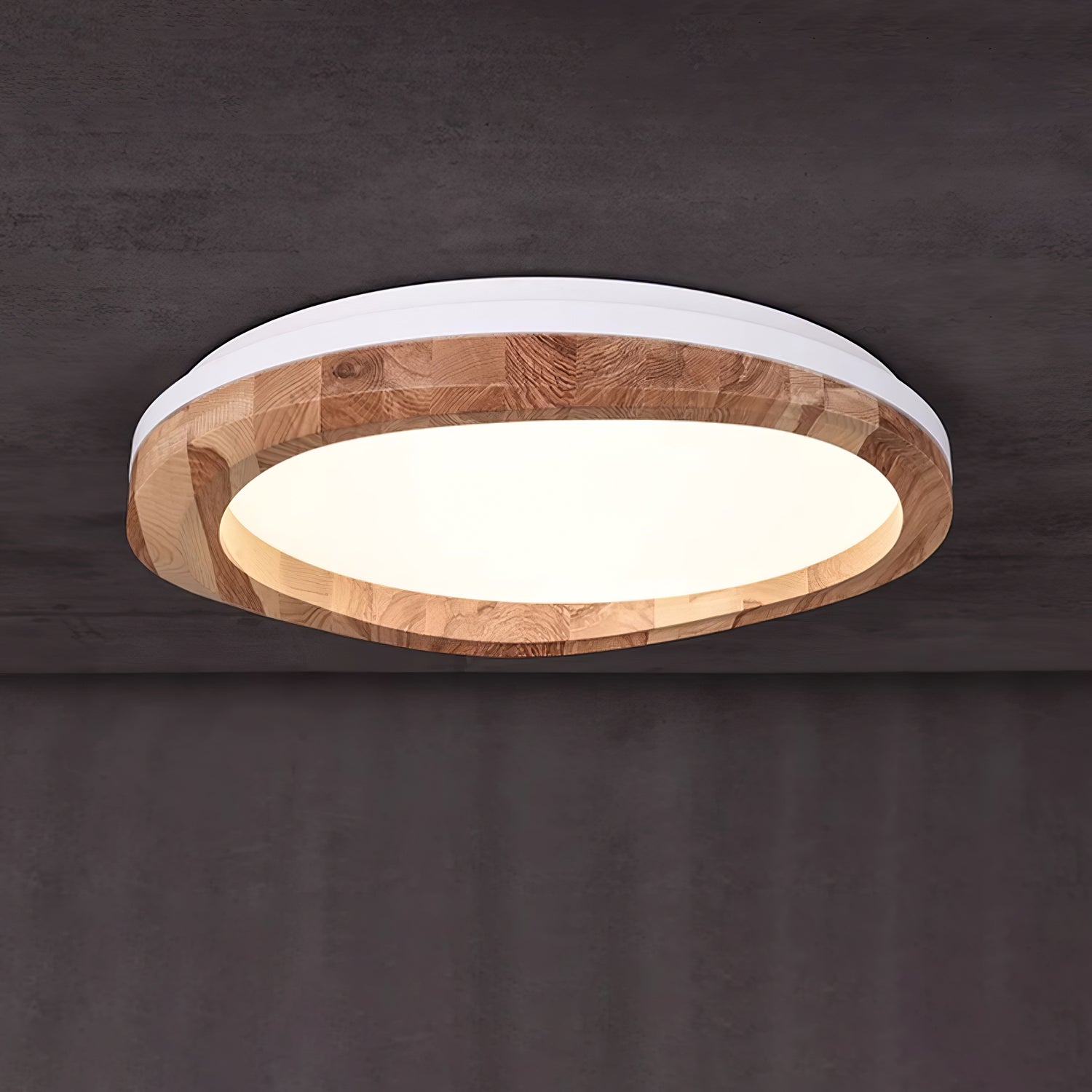 Artalis Walnut Wood Flush Mount - Blowlighting