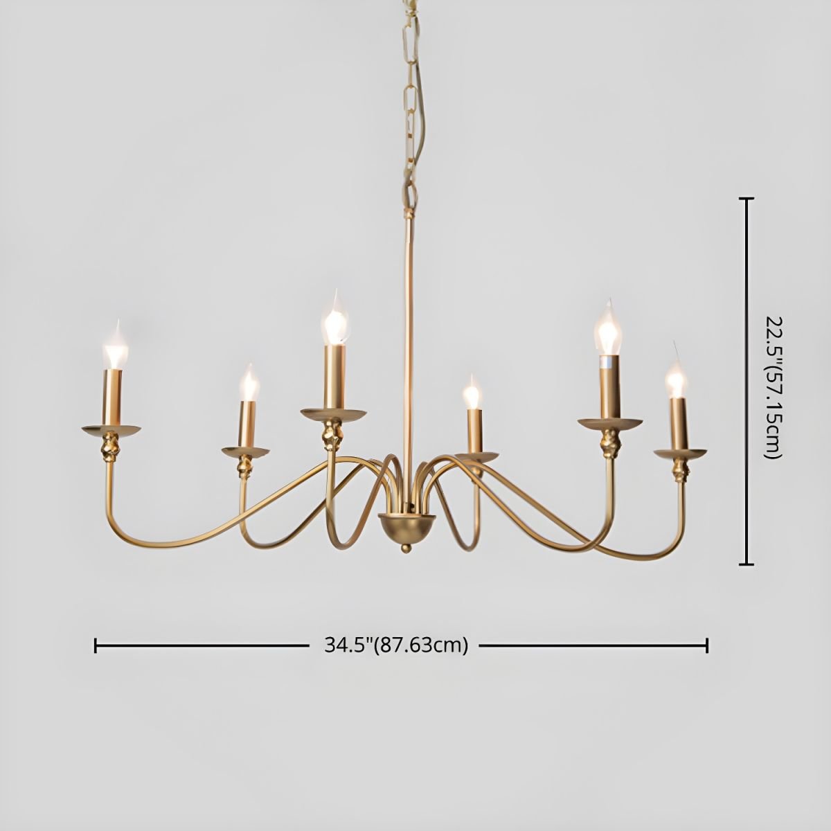 Timeless Gold Candle Chandelier - Blowlighting