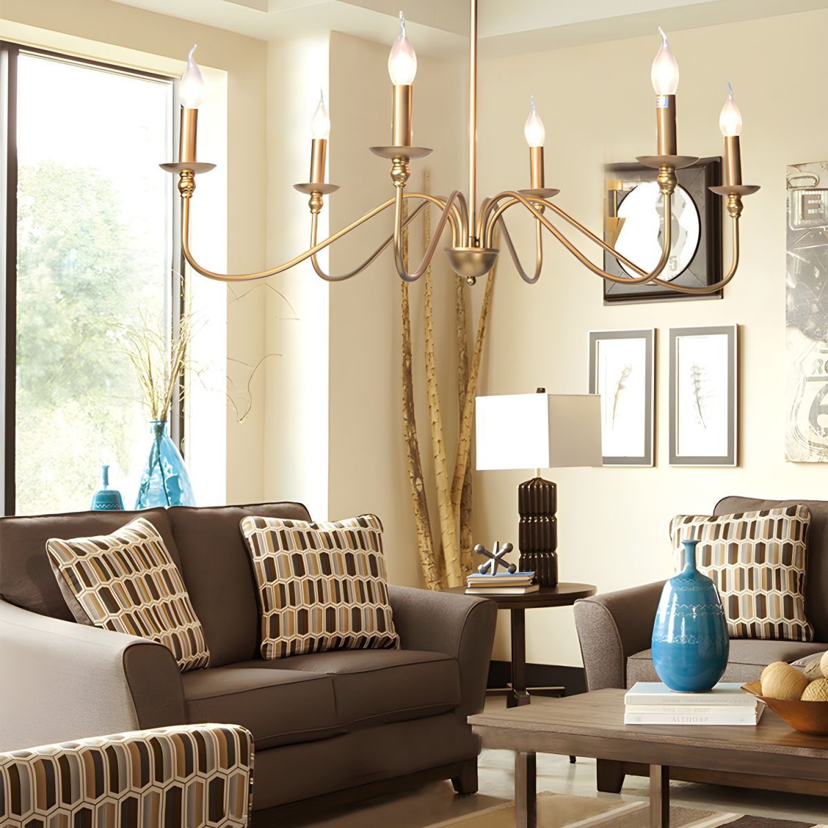 Timeless Gold Candle Chandelier - Blowlighting