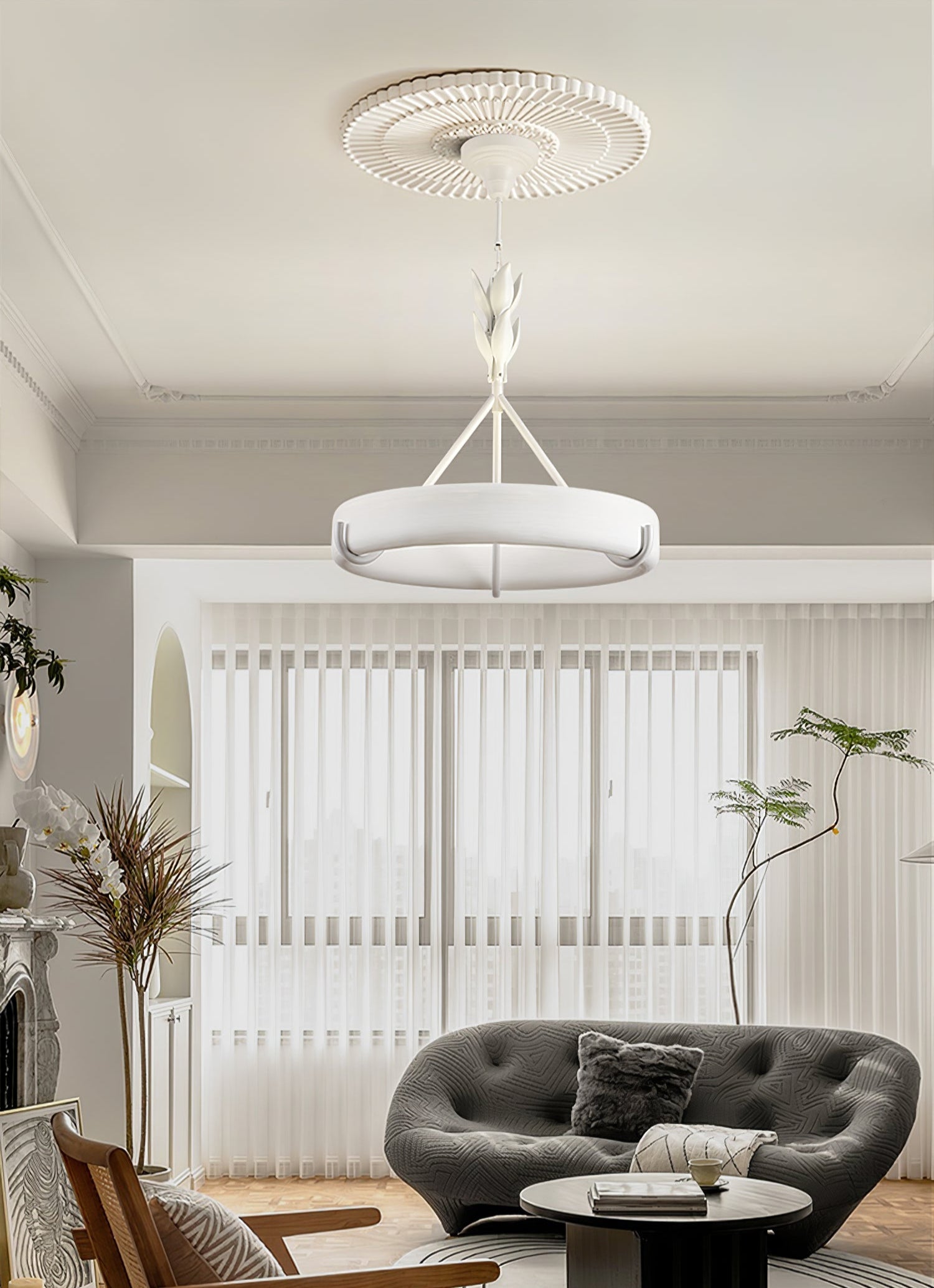 Tinsley Plaster Chandelier - Blowlighting