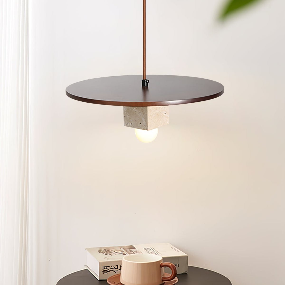 Ucariel Geometric Travertine Pendant Light - Blowlighting