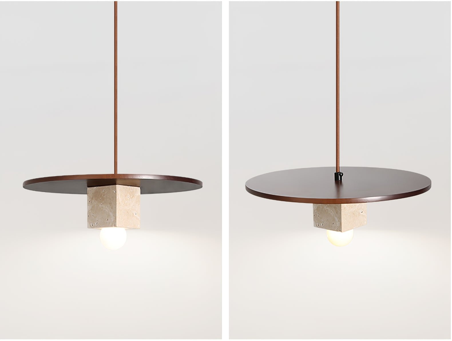 Ucariel Geometric Travertine Pendant Light - Blowlighting