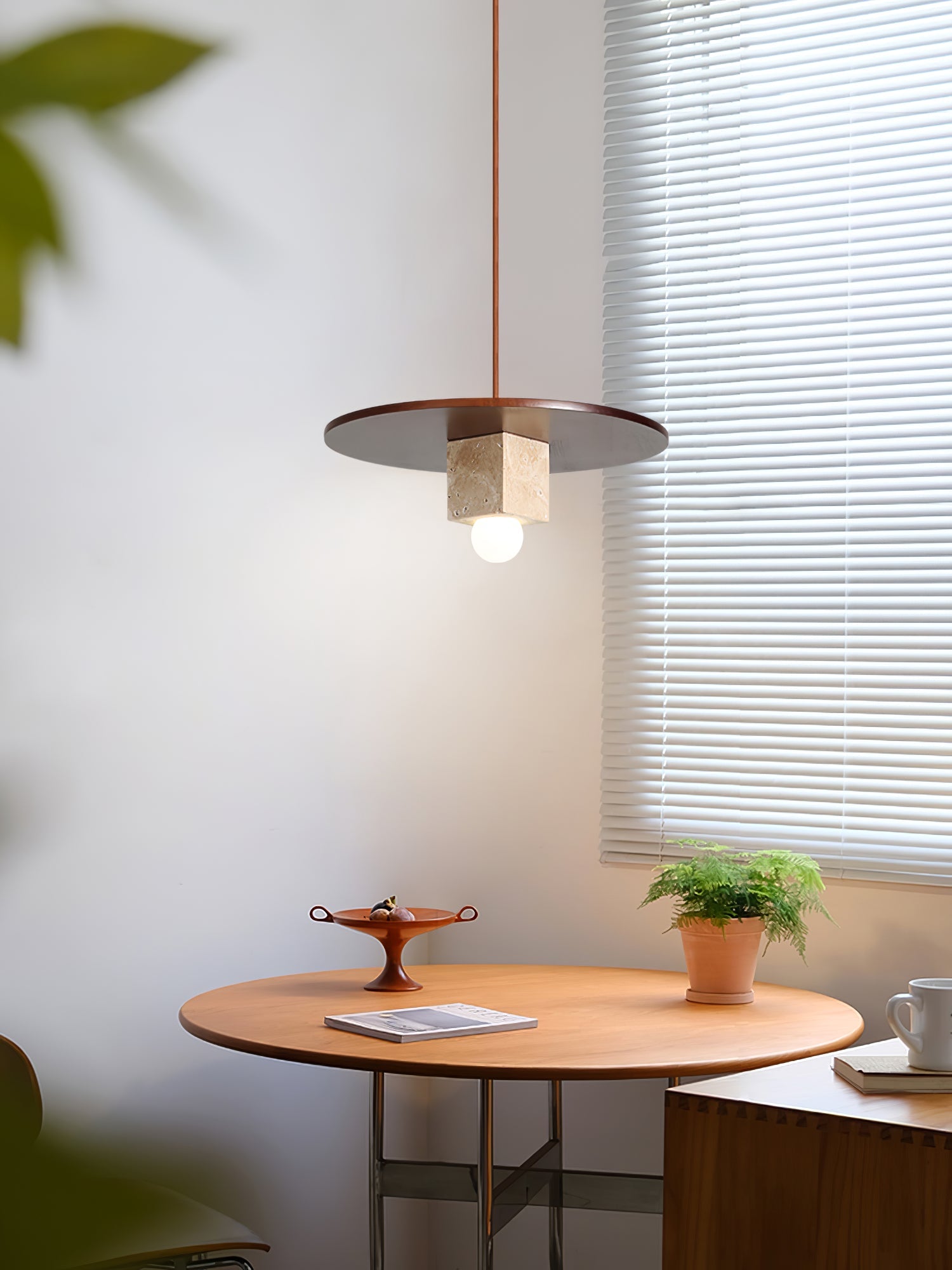 Ucariel Geometric Travertine Pendant Light - Blowlighting