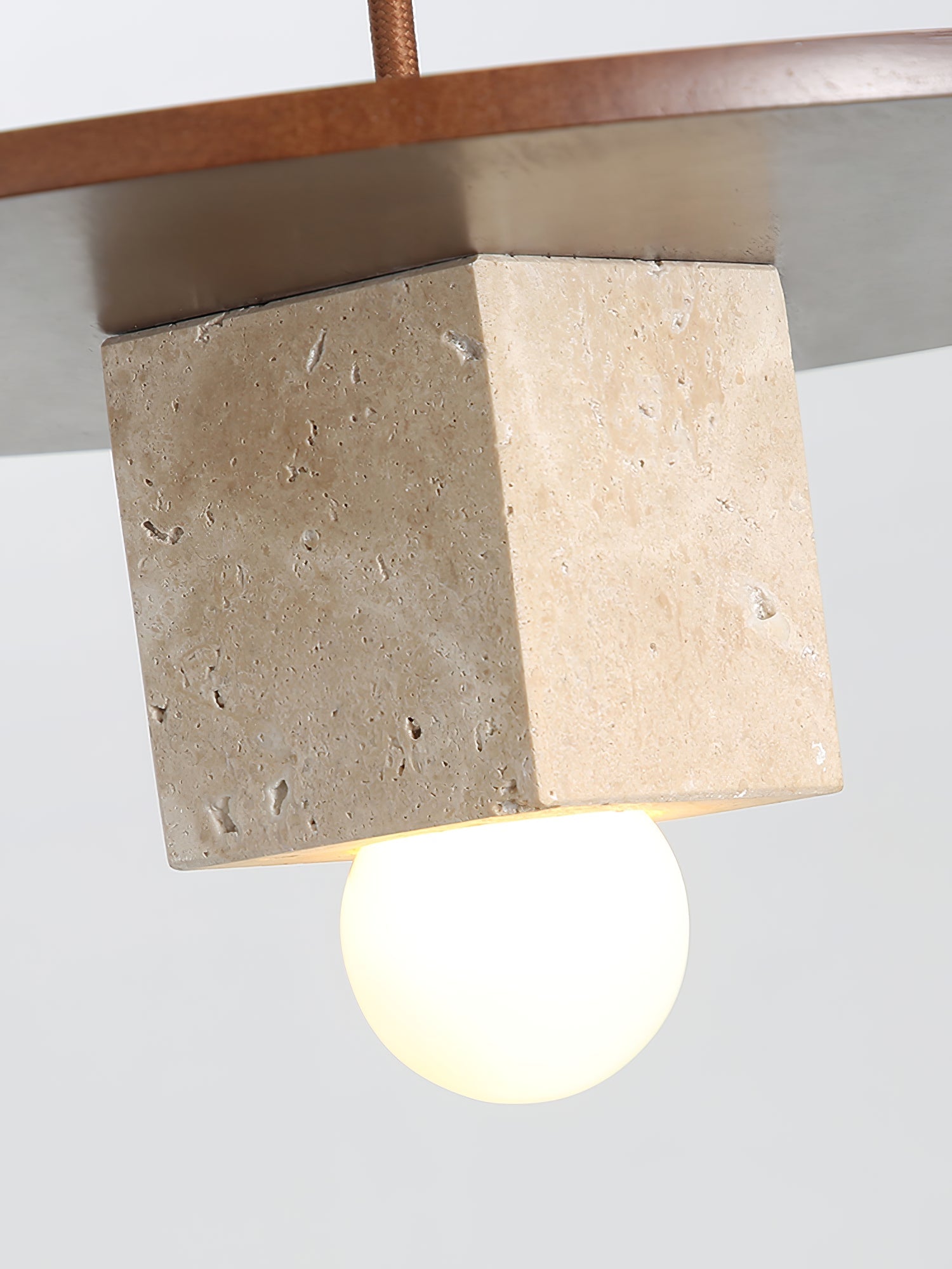 Ucariel Geometric Travertine Pendant Light - Blowlighting