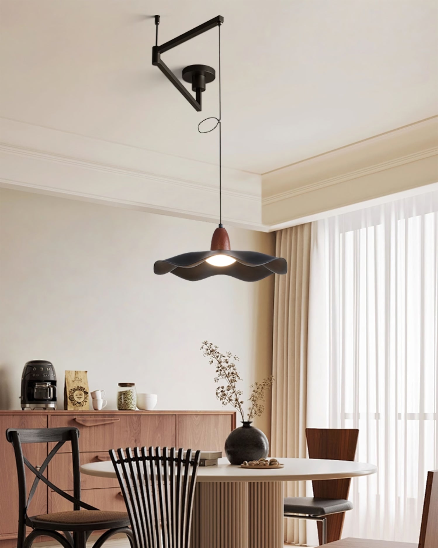 Tonone Modern Acrylic Swing Arm Pendant Light