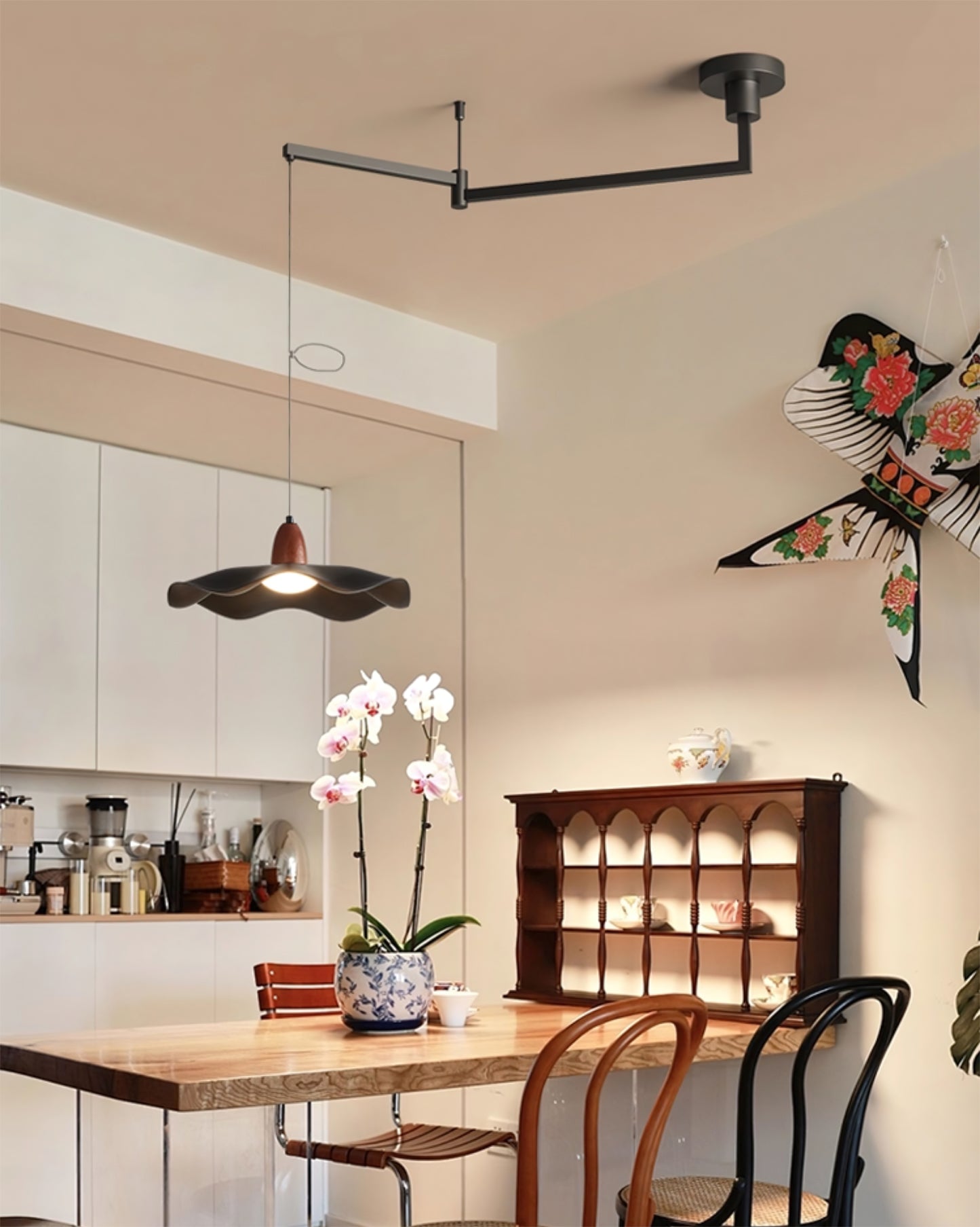 Tonone Modern Acrylic Swing Arm Pendant Light