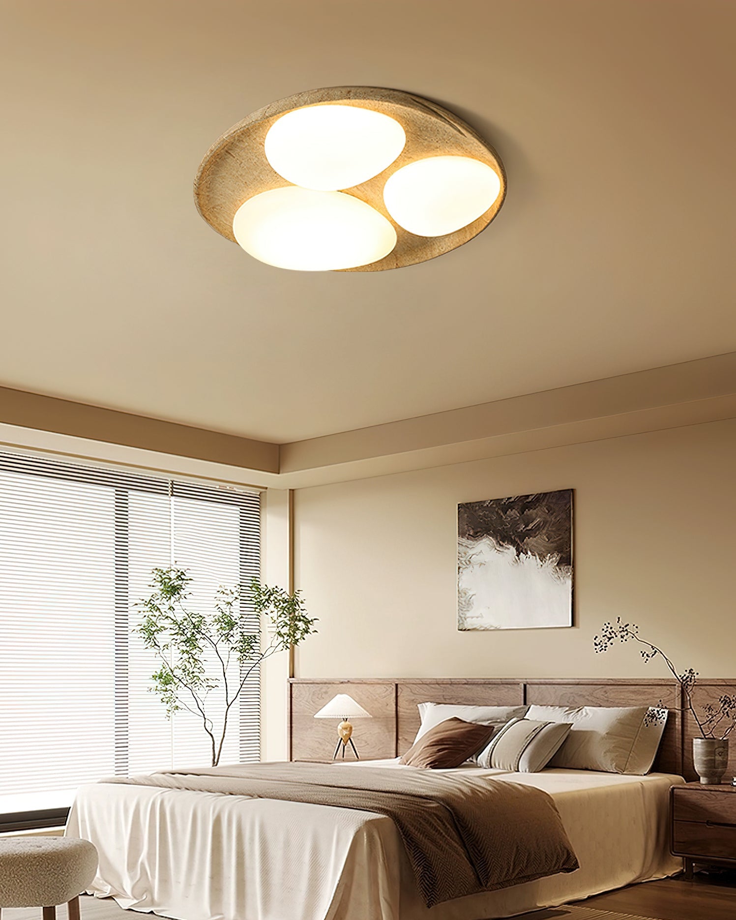 Topo Minimalist Stone Mixture Ceiling Light