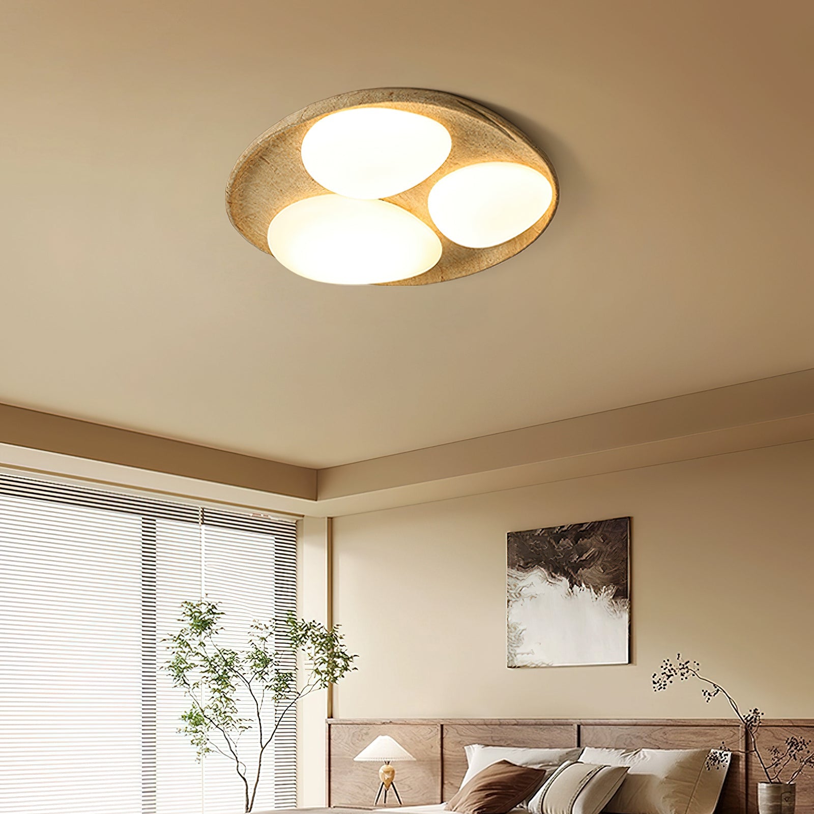Topo Minimalist Stone Mixture Ceiling Light
