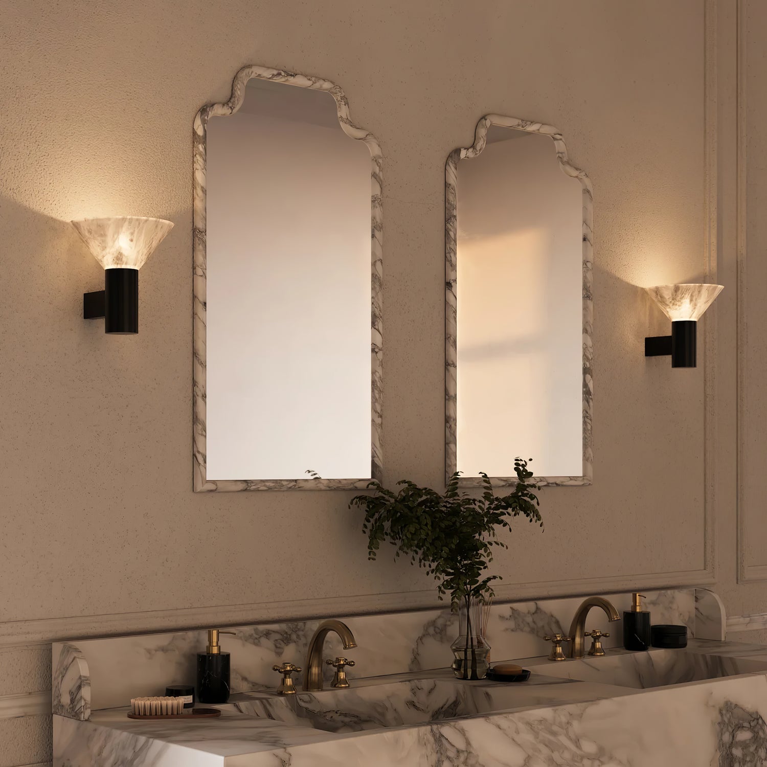Eurnoria Cone Alabaster Wall Light - Blowlighting